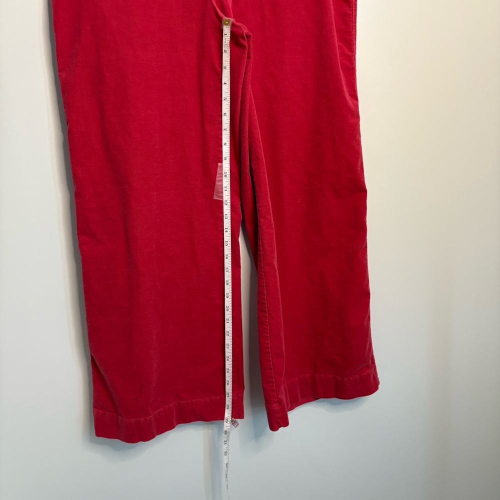 LOFT Palmer wide leg, bright pink, corduroy, sz 14 pant - Picture 7 of 13